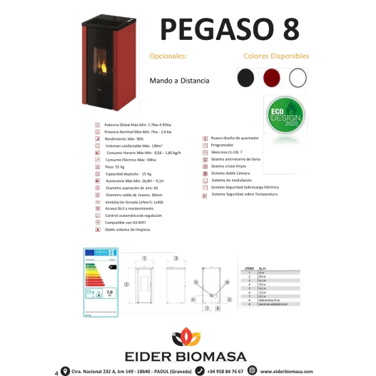 Estufa de Pellets 8 kw Estufa de Pellets 8 kw