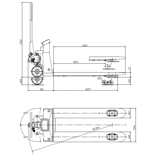Transpaleta con báscula 2,5Ton... Transpaleta con báscula 2,5Ton...