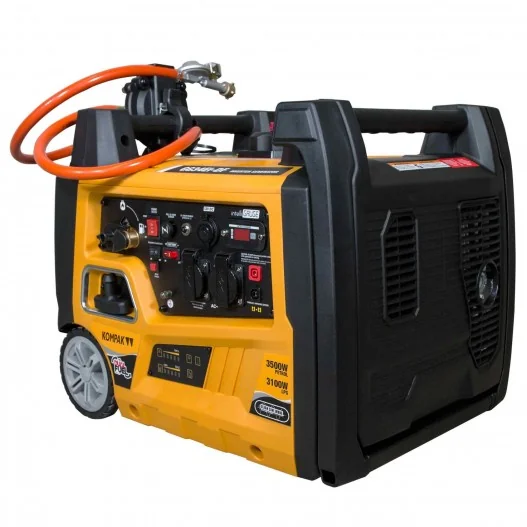 Generador Inverter Dual Fuel Gas GLP / Gasolina 3500 w KOMPAK KGG34Ei-DF Generador Inverter Dual Fuel Gas GLP / Gasolina 3500 w KOMPAK KGG34Ei-DF