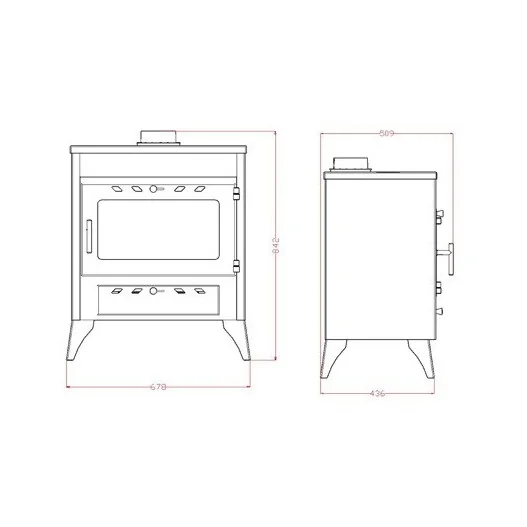 ESTUFA DE LEÑA CAPRI 17KW ESTUFA DE LEÑA CAPRI 17KW