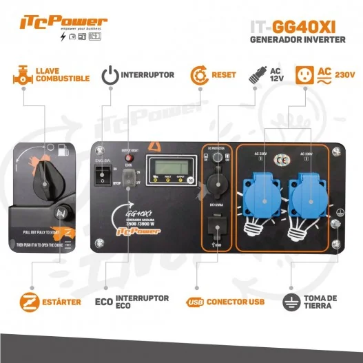 IT-GG40XI Generador Inverter Gasolina... IT-GG40XI Generador Inverter Gasolina...