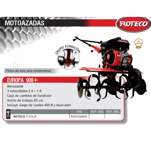 Motoazada EUROPA 900 con Motor Roteco... Motoazada EUROPA 900 con Motor Roteco...