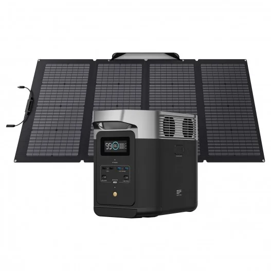 EcoFlow Estación de carga DELTA 2 + Panel Solar Bifacial de 220W