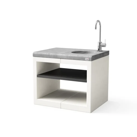Modulo Bancada Kitaway con Fregadero Blanco y Gris con 84 x 63 x 71h cm Modulo Bancada Kitaway con Fregadero Blanco y Gris con 84 x 63 x 71h cm