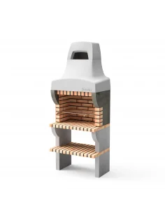 Barbacoa Bailen en ladrillo naranja y hormigón