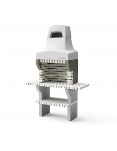 Barbacoa Bailen en ladrillo y hormigón con 2 mini bancadas