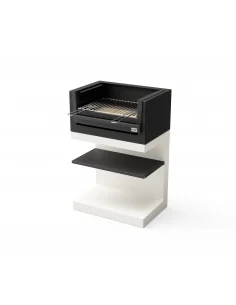 Barbacoa de hormigón carbón Kitaway Mini Grill Blanco y Negro