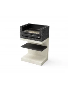 Barbacoa de hormigón Kitaway Mini Grill Blanco y Negro Texturizado