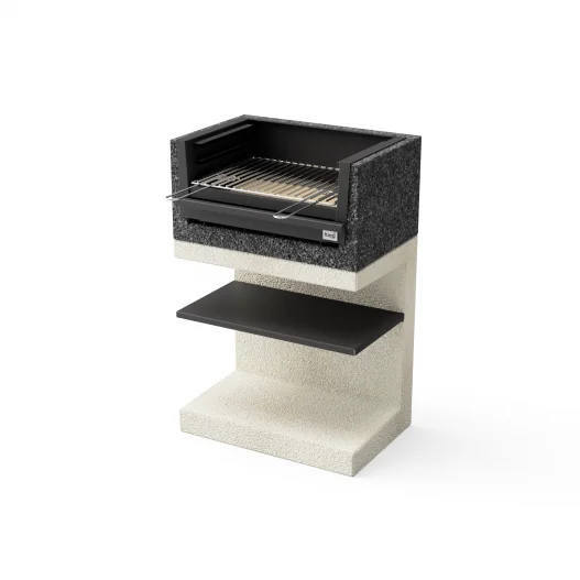 Barbacoa de hormigón Kitaway Mini Grill Blanco y Negro Texturizado Barbacoa de hormigón Kitaway Mini Grill Blanco y Negro Texturizado