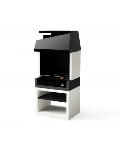 Barbacoa de hormigón Kitaway Otte Blanco y Negro Movelar Hormigón liso