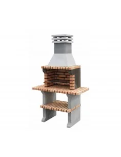 Barbacoa de Ladrillo y Hormigón Liz XL con 2 Mini Bancadas