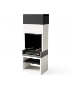 Barbacoa Kitaway Blanco y Gris con 84 x 63 x 223h cm