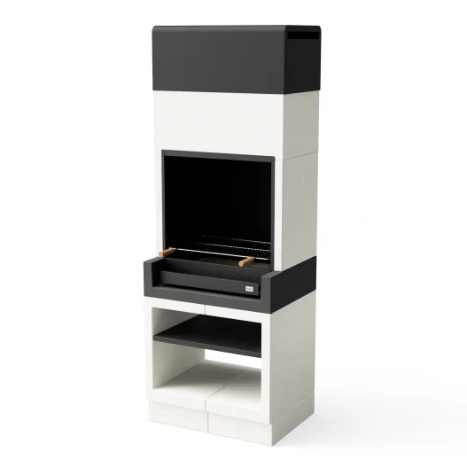 Barbacoa Kitaway en Hormigón Liso Blanco y Negro con 84 x 63 x 237h Barbacoa Kitaway en Hormigón Liso Blanco y Negro con 84 x 63 x 237h