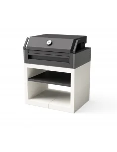 Barbacoa Kitaway Grill Otte Blanco y Gris con 84 x 63 x 101h cm