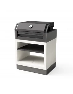 Barbacoa Kitaway Grill Otte Blanco y Gris con 84 x 63 x 115h cm