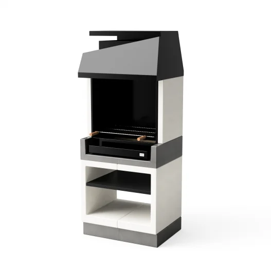 Barbacoa Kitaway Otte Blanco y Gris con 84 x 63 x 206h cm