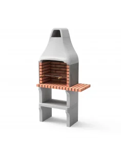 Barbacoa New Iberia en ladrillo y hormigón con mini bancada