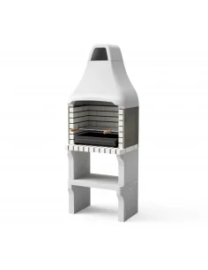 Barbacoa New Iberia Plus en ladrillo blanco y hormigón