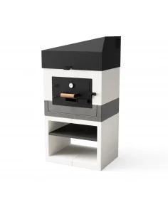 Horno Kitaway Otte Blanco y Gris con 84 x 63 x 192h cm