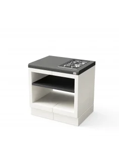 Modulo Bancada Kitaway Blanco y Negro con Placa Gas Smeg con 84 x 63 x 86h cm