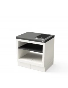 Modulo Bancada Kitaway con Placa Smeg Blanco y Negro