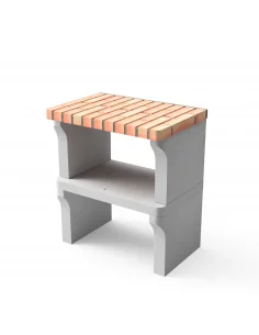 Modulo bancada New Iberia en hormigón y ladrillo