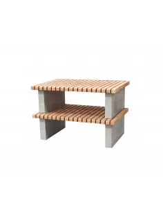 Modulo Bancada Paellero en ladrillo y hormigón