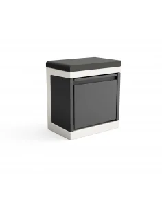 Módulo de hormigón con basura Blanco y Negro. 42 x 63 x 71h