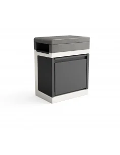 Modulo Kitaway con basura blanco y gris con 42 cm x 63 x 71h cm