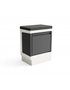 Modulo Kitaway con basura blanco y negro con 42 cm x 63 x 88h cm