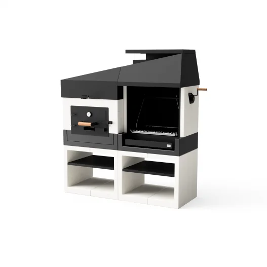 Pack Barbacoa Kitaway Otte Argentina + Horno Blanco y Negro