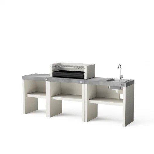 Pack Plan 1 Carbon 78 cm + Modulo Bancada 59 cm + Bancada Fregadero 78 cm