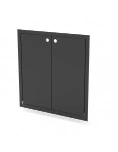 Puertas de acero pintadas de negro. Compatible con todos los productos de 110 cm de ancho de la gama PLAN y VENIT.