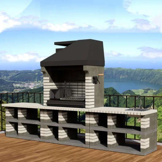 Barbacoa Pan American XL en ladrillo... Barbacoa Pan American XL en ladrillo...