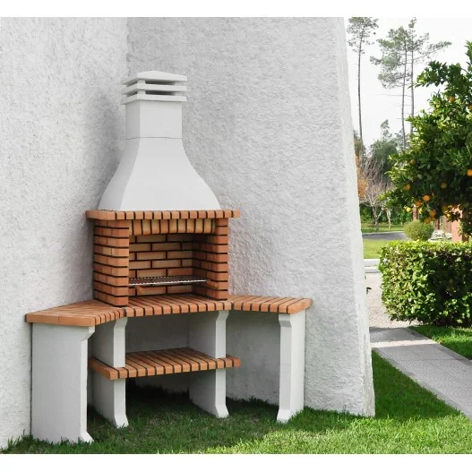 Barbacoa Ladrillo y Hormigón Roma con... Barbacoa Ladrillo y Hormigón Roma con...