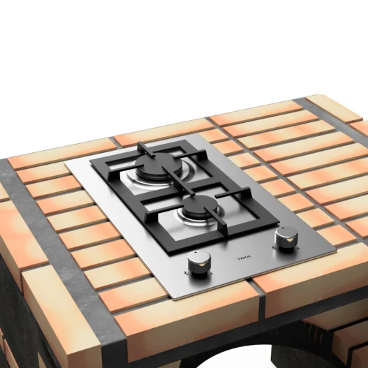 Modulo bancada California en ladrillo... Modulo bancada California en ladrillo...