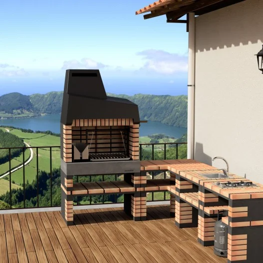 Modulo bancada California en ladrillo... Modulo bancada California en ladrillo...