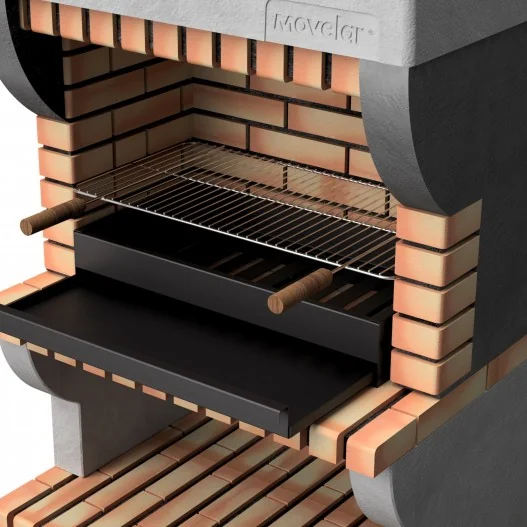 Barbacoa Bailen en ladrillo naranja y... Barbacoa Bailen en ladrillo naranja y...