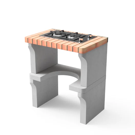 Modulo bancada New Iberia en hormigón...