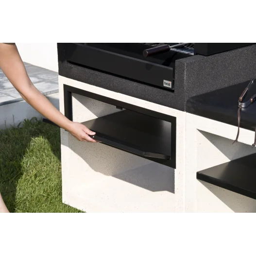 Puerta abatible Kitaway en acero negro Puerta abatible Kitaway en acero negro
