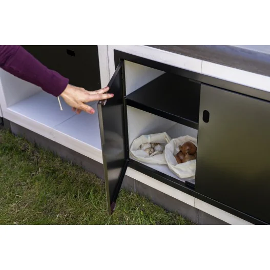 Puertas duplas Kitaway en acero negro Puertas duplas Kitaway en acero negro