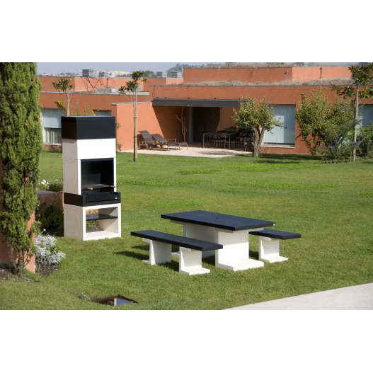 Barbacoa Hormigón Liso Kitaway Blanco... Barbacoa Hormigón Liso Kitaway Blanco...