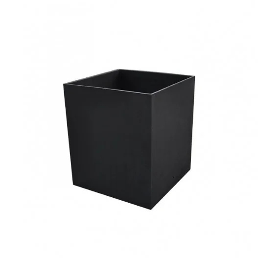 Macetero Cuadrado Euclid Liso Negro...