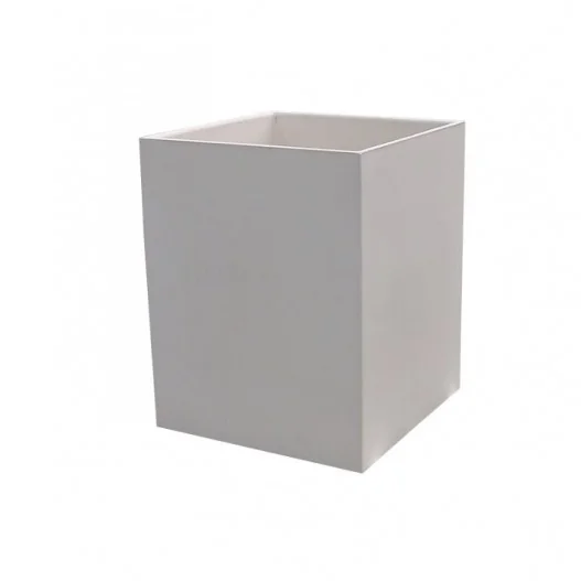 Macetero Cuadrado Euclid Liso Blanco...