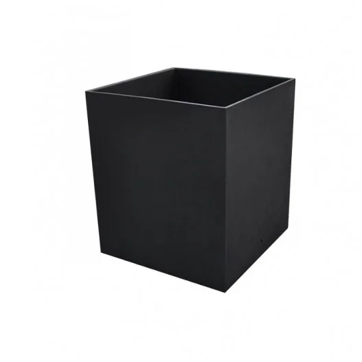 Macetero Cuadrado Euclid Liso Negro...