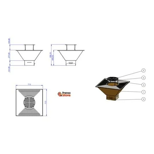 BARBACOA DE LEÑA PRENSA STOVE, PR1503I AFRODITA + PLANCHA-PARRILLA INOX BARBACOA DE LEÑA PRENSA STOVE, PR1503I AFRODITA + PLANCHA-PARRILLA INOX