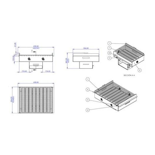 BARBACOA DE CARBON PRENSA STOVE, PR1502C MINERVA-CARBONERA BARBACOA DE CARBON PRENSA STOVE, PR1502C MINERVA-CARBONERA