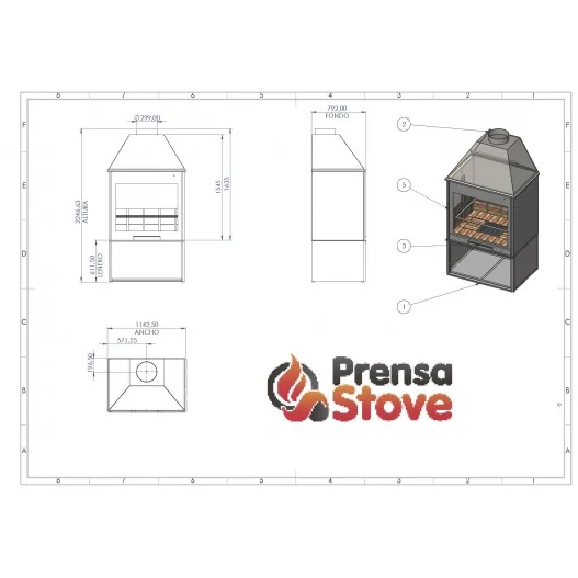 Barbacoa POSEIDÓN Prensa Stove Barbacoa POSEIDÓN Prensa Stove