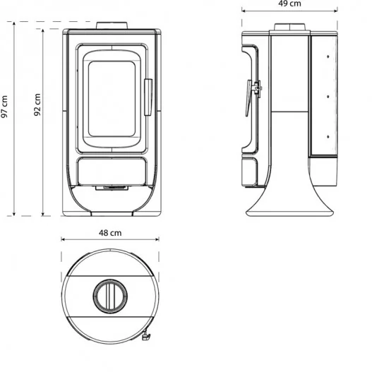 Estufa de leña fundición ROYCE 11,8kw... Estufa de leña fundición ROYCE 11,8kw...