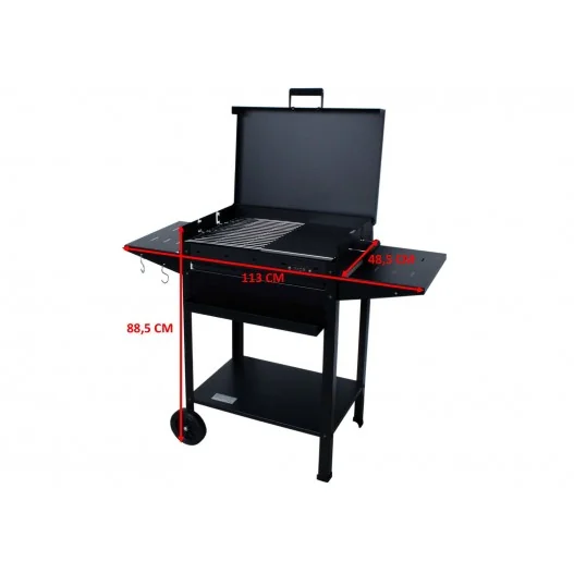 Barbacoa de jardín con parrilla para carbón con dos ruedas modelo Mallorca IMOR® Barbacoa de jardín con parrilla para carbón con dos ruedas modelo Mallorca IMOR®